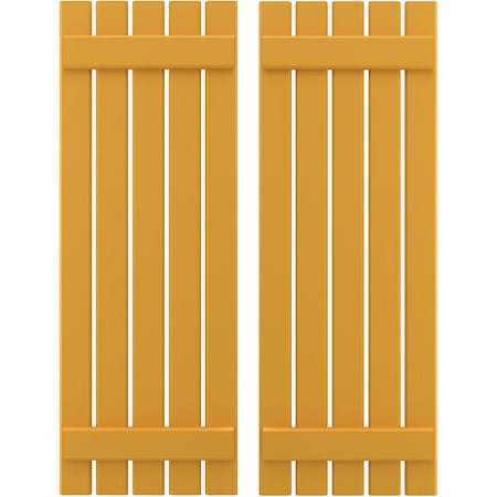 Ekena Millwork Americraft 5-Board, 2 Batten Exterior Real Wood Spaced Board-n-Batten Shutters, ARW101SB519X32TUH, PR ARW101SB519X32TUH
